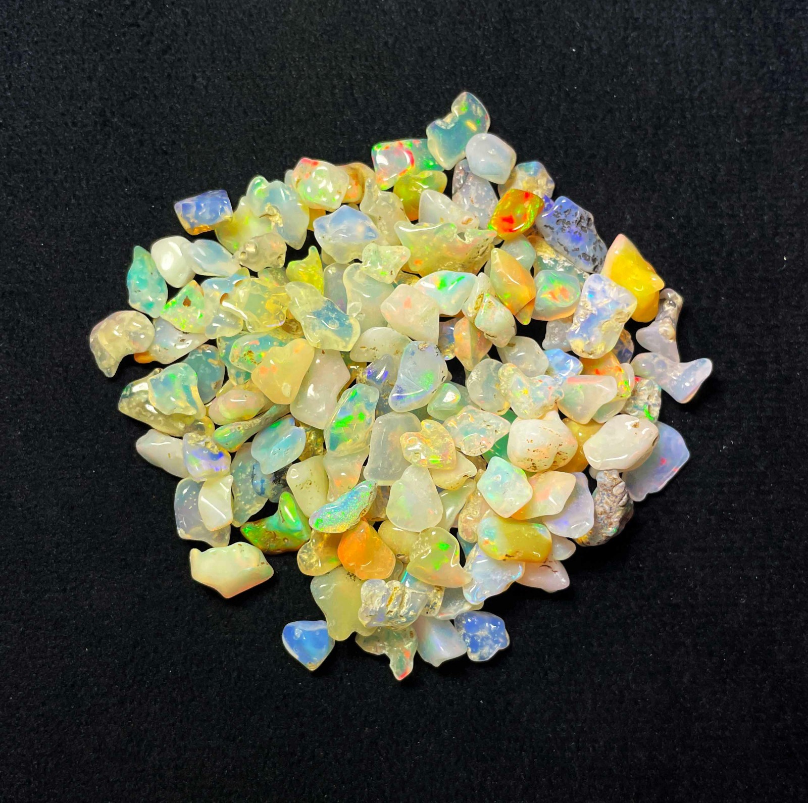 Natural Multi Fire Ethiopian Opal Polish Rough Loose Gemstone Lot 100 CT