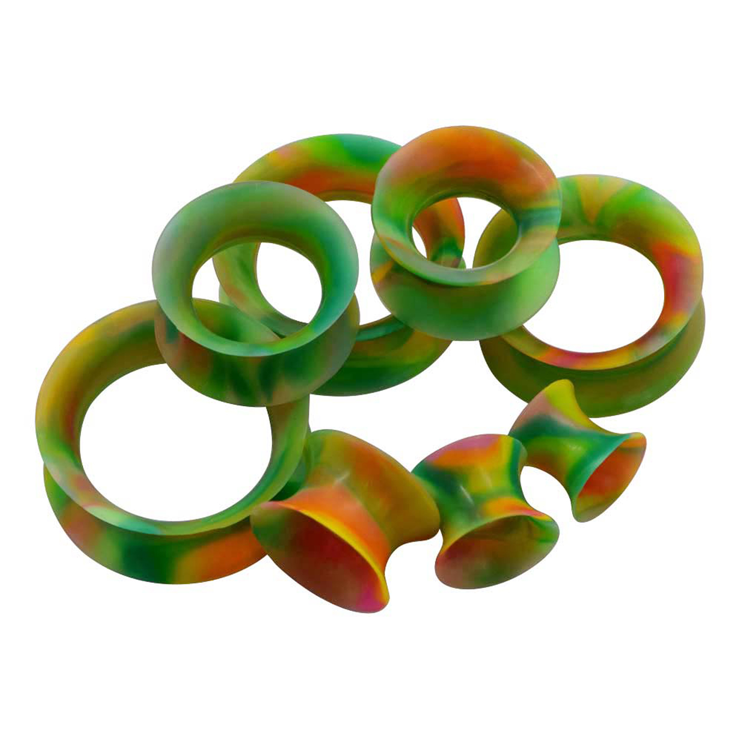 2pcs Thin Silicone Ear Skin Ear Tunnels Plugs Gauges Earskin Earlets Flesh Gauge