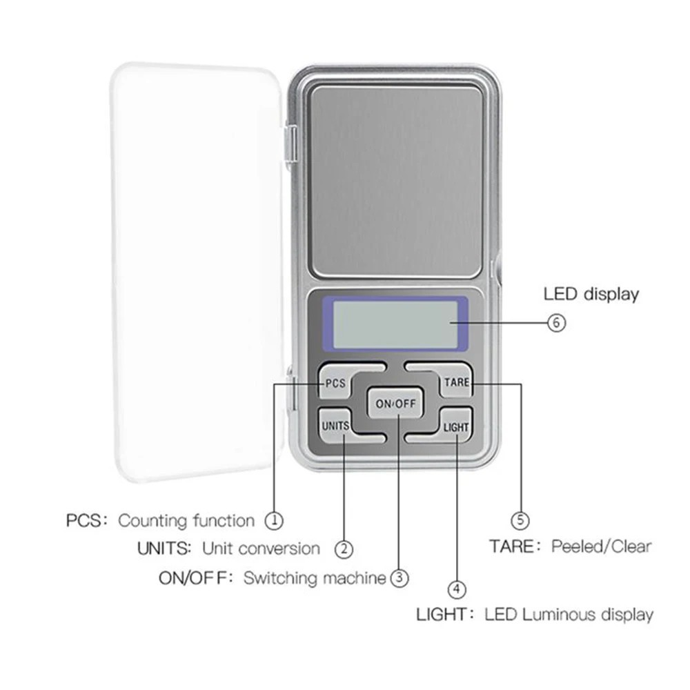 Portable 500g x 0.01g Mini Digital Scale Jewelry Pocket Balance Weight Gram LCD