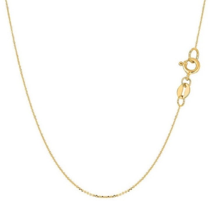 10k Solid Yellow Gold Chain Girls Necklace 18 Inches