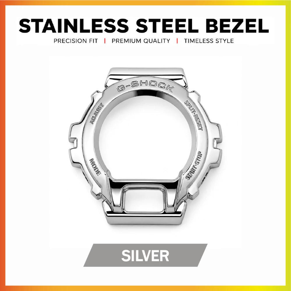 Stainless Steel Bezel for G-Shock DW6900 Custom Mod Silver Gold Black Silver