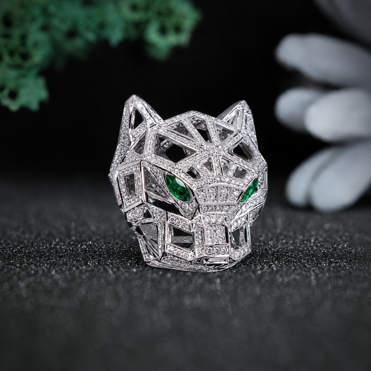Iced Out Wolf Head Pendant VVS Moissanite 925 Sterling Silver Animal Necklace