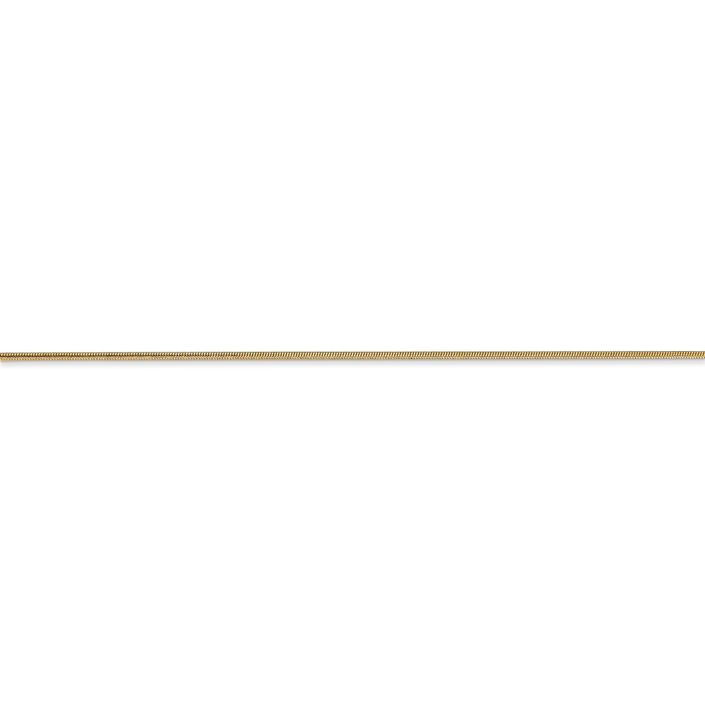 14k Yellow Gold .80mm Round Snake Chain Necklace 14 Inch