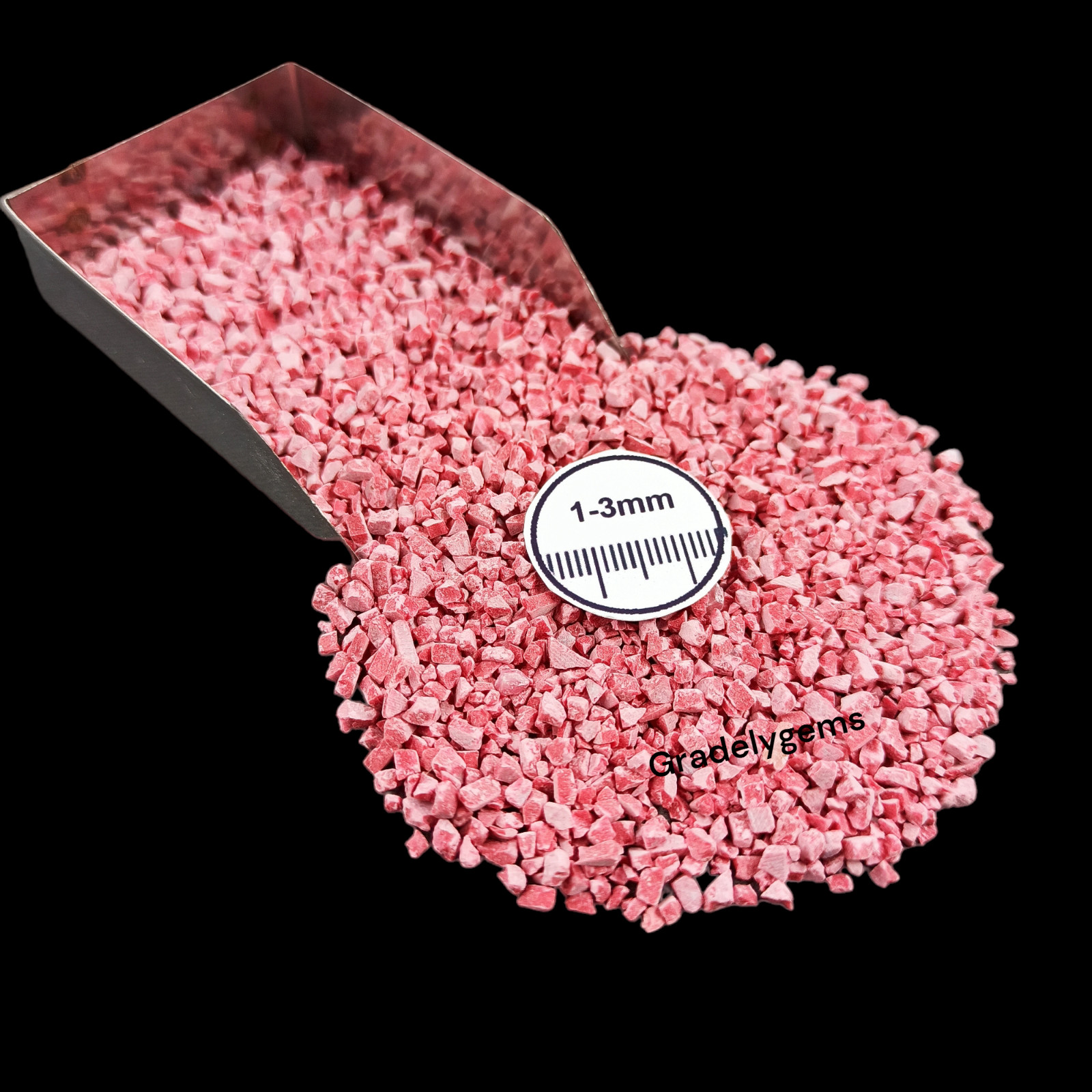Red Turquoise Gemstone Crushed Powder – Bold Crimson Beauty for Resin Art, Craft