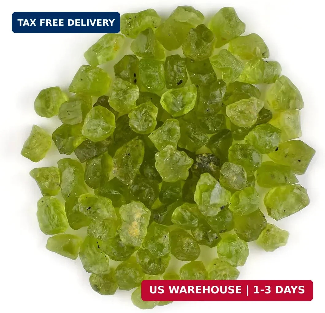 InfinityGemsArt Natural Raw Peridot Crystal Gemstone (Approx. 30 Carats) – Rough