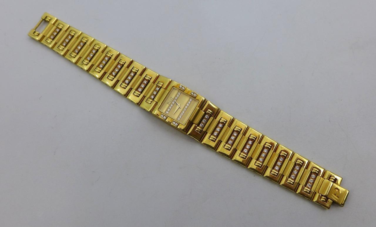 Piaget Dancer 15327K818 Diamond 750 18KT Yellow Gold Ladies Quartz Wristwatch