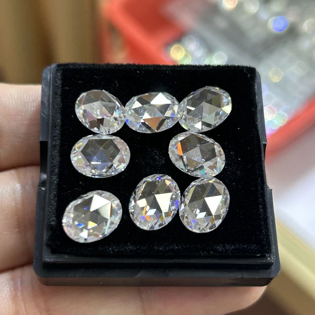 2-12mm Round Shape Flat Rose Cut Moissanite Loose Stone D Color VVS1 Gemstones