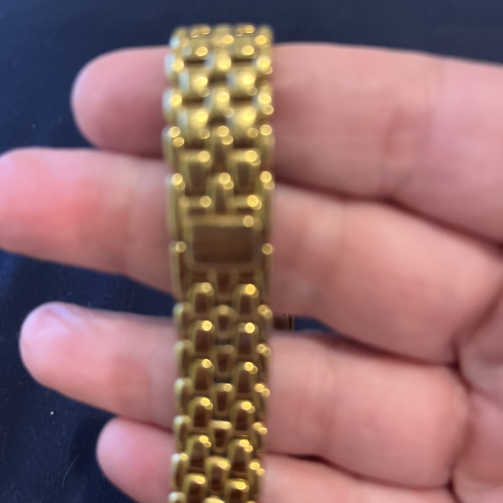 GUCCI 4200L Watch Black Gold Square Timepiece Genuine Authentic Vintage