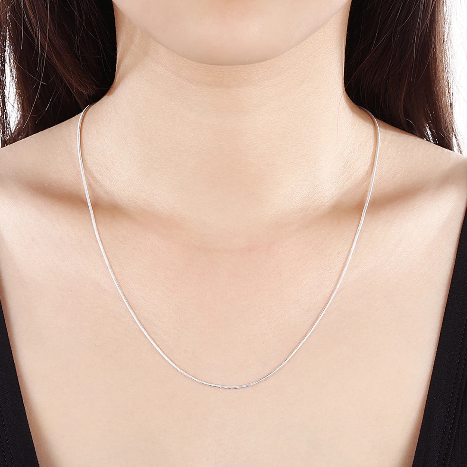 10PCS wholesale 925 sterling solid silver snake chain necklace 1MM 16-30inch