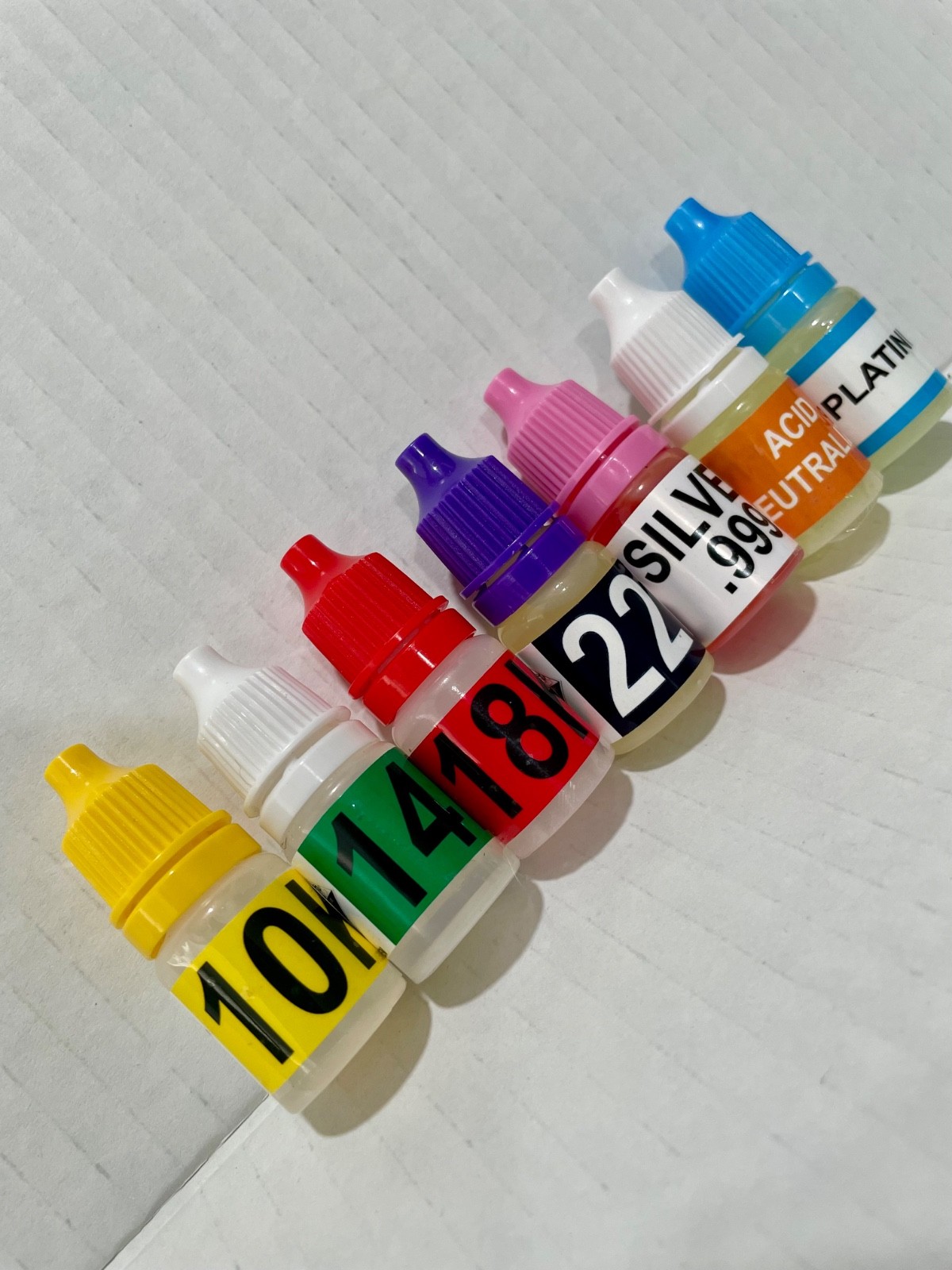 Gold Silver Platinum Testing Kit – Test 10k 14k 18k 22k-24k .999 .925 Sterling