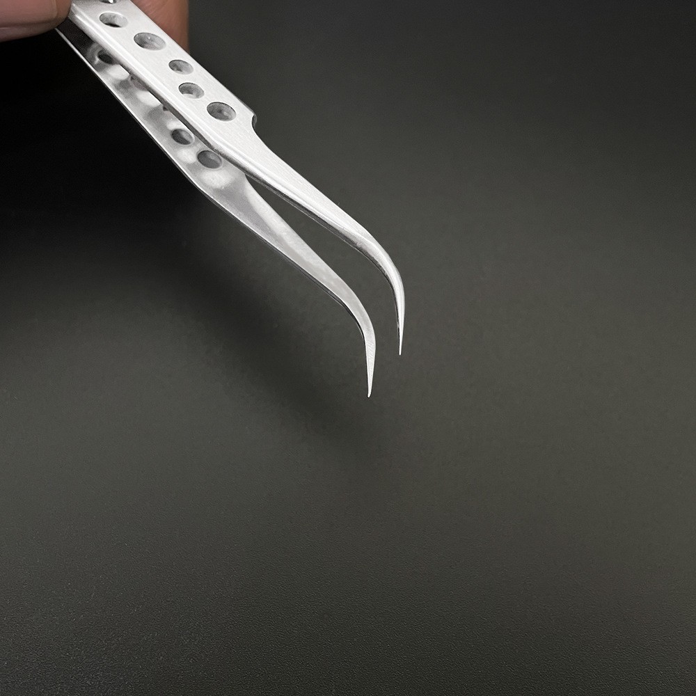 Industrial Tweezers Electronics Anti Static Curved Straight Tip Precision 2pcs