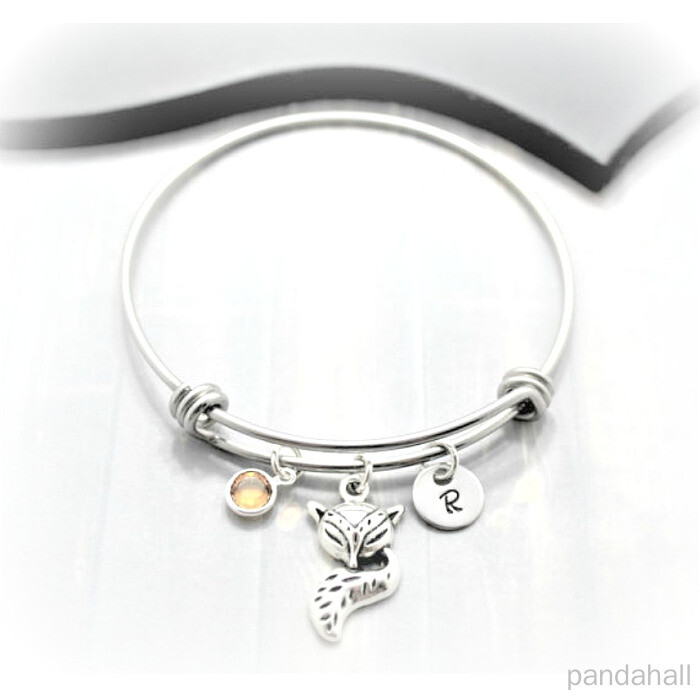 Bangle bracelet adjustable size from 7-9 in wrapped coil ends adjustable FJ058