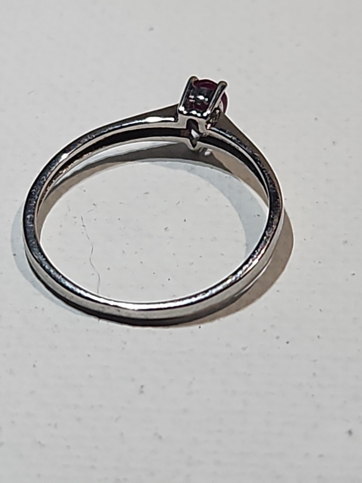 Size 6.5 0.25 Carat Pear Cut Ruby And Sterling Silver Ring By Sebastian