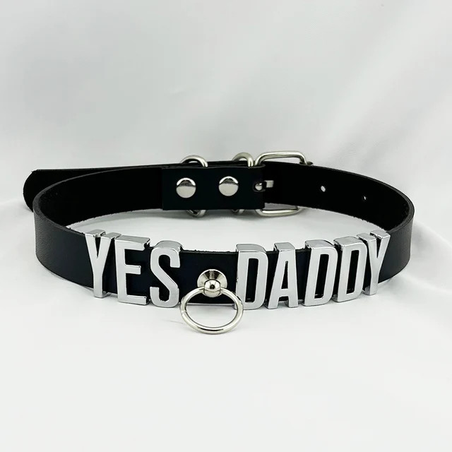 Collar BDSM Gift Pu Leather Custom Choker Necklace Punk DIY Chocker Party M7