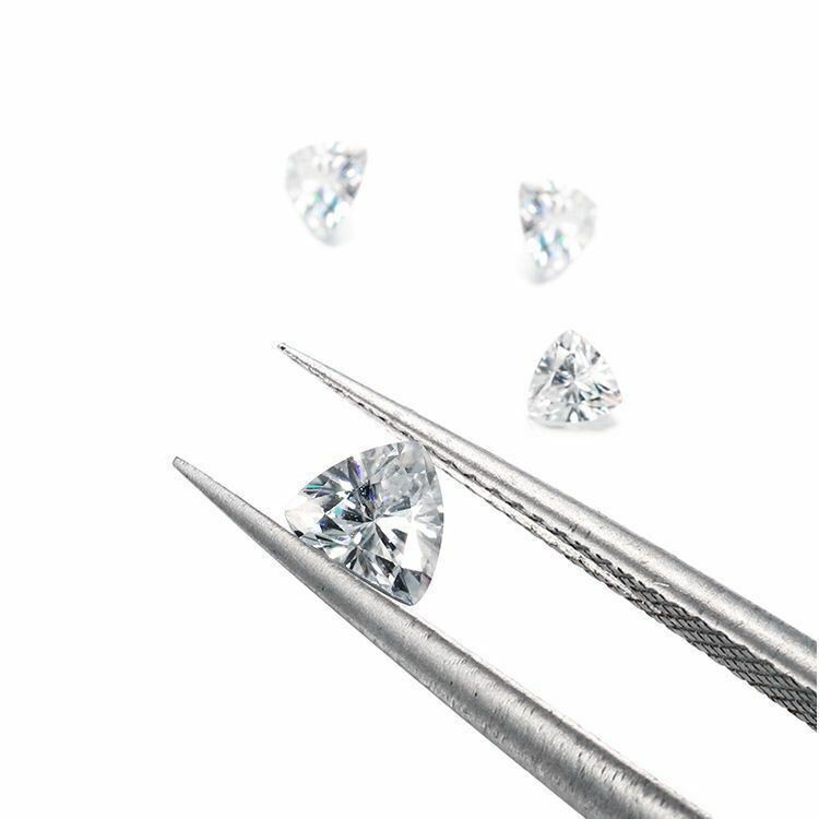 GRA Certified Loose Moissanite Trillion Cut Stones D VVS1 All Sizes