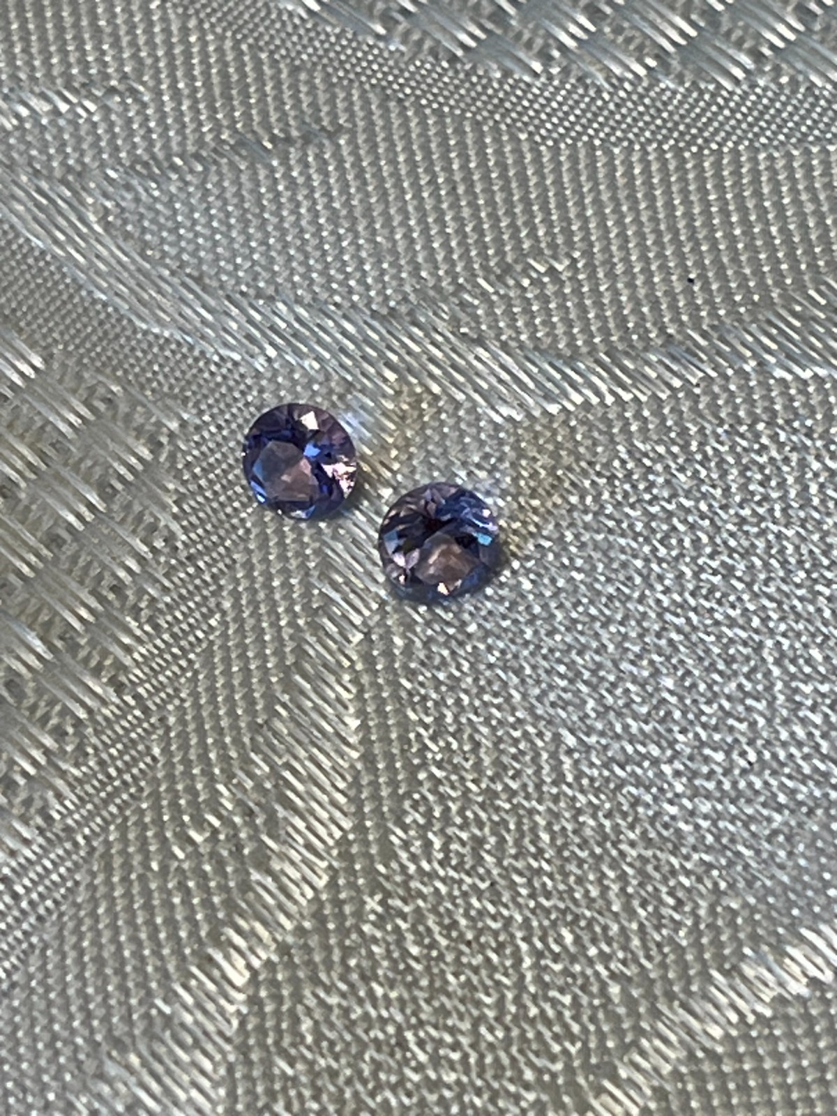 Two Natural 5mm round Amethyst-Not heat treated or enhanced