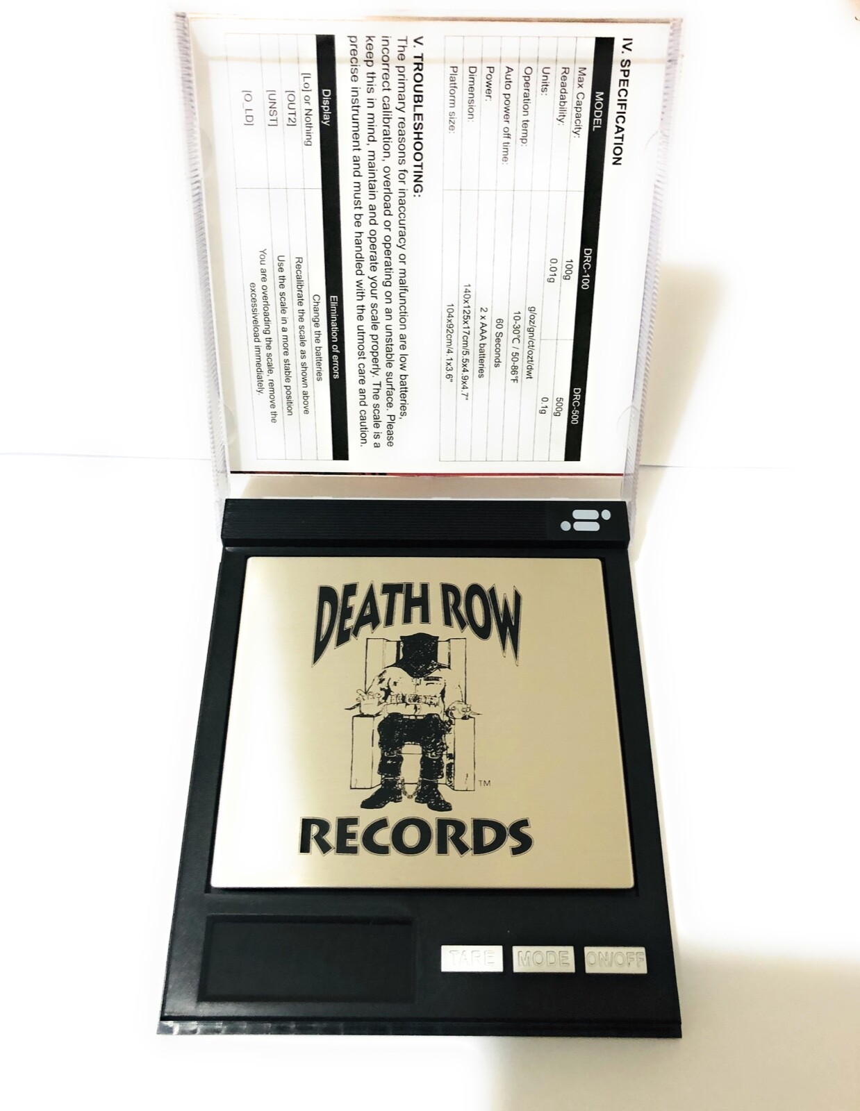 Infiniti Digital Scale DETH ROW RECORDS 500 x 0.1g