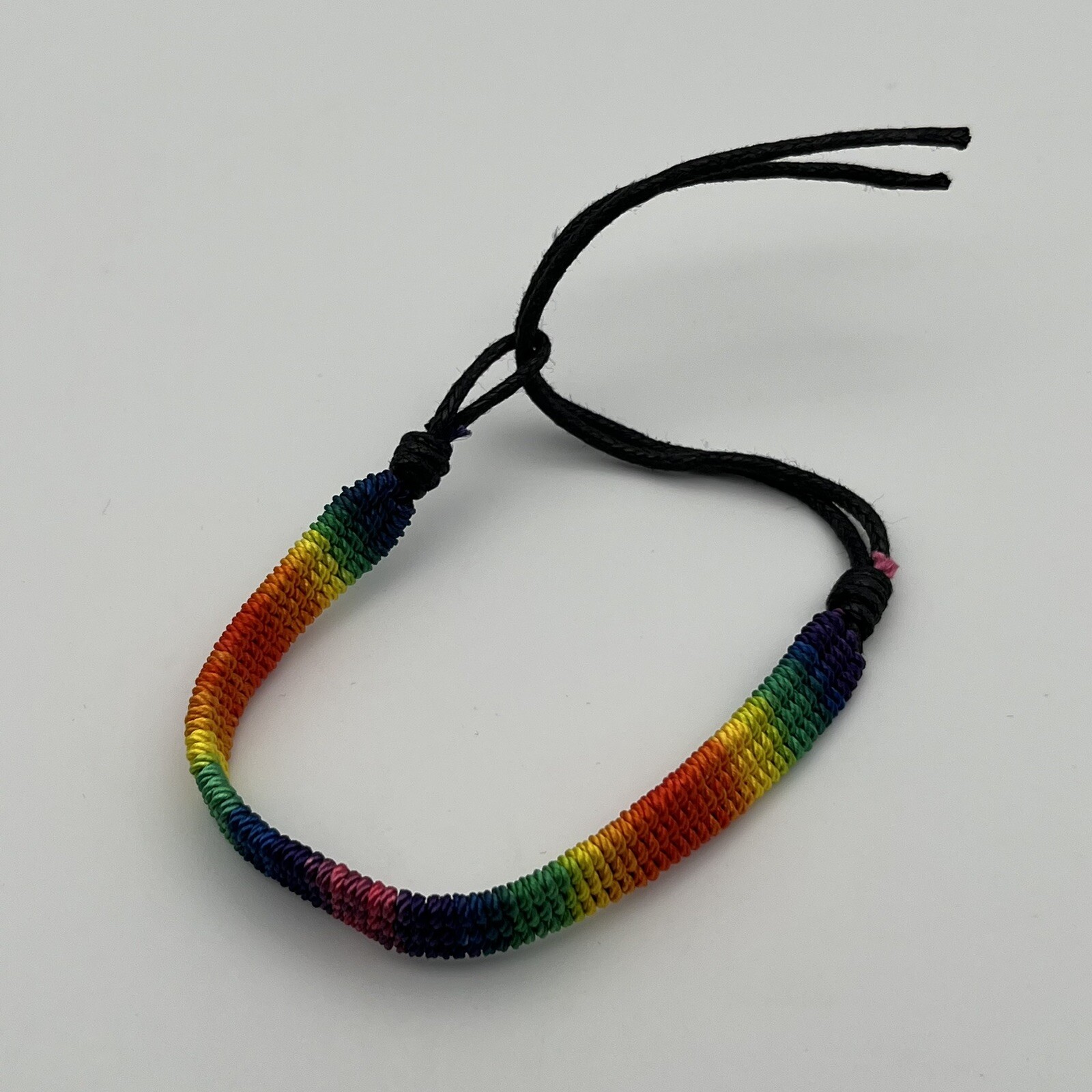 Pride Bracelet 2 Pack LGBTQ Awareness Ally Woven Rainbow Bracelet Anklet