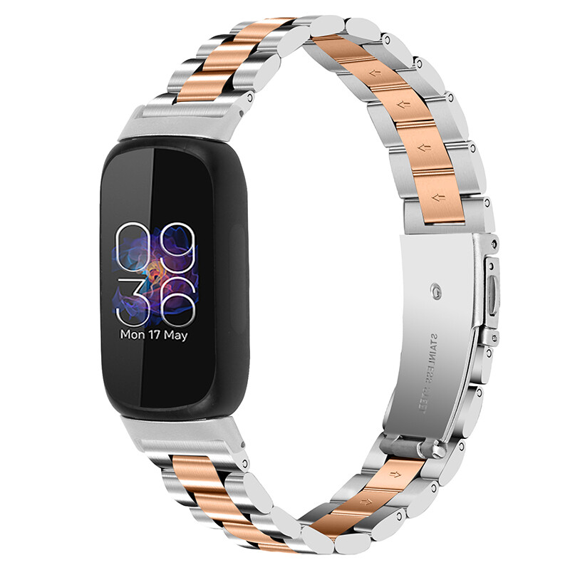 For Fitbit Inspire 3 Strap Replacement Metal Strap Stainless Steel Watch Band