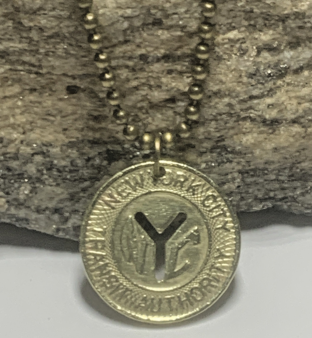 NYC 1970s New York City Subway Token Pendant Great 🎁 ! Wear History!