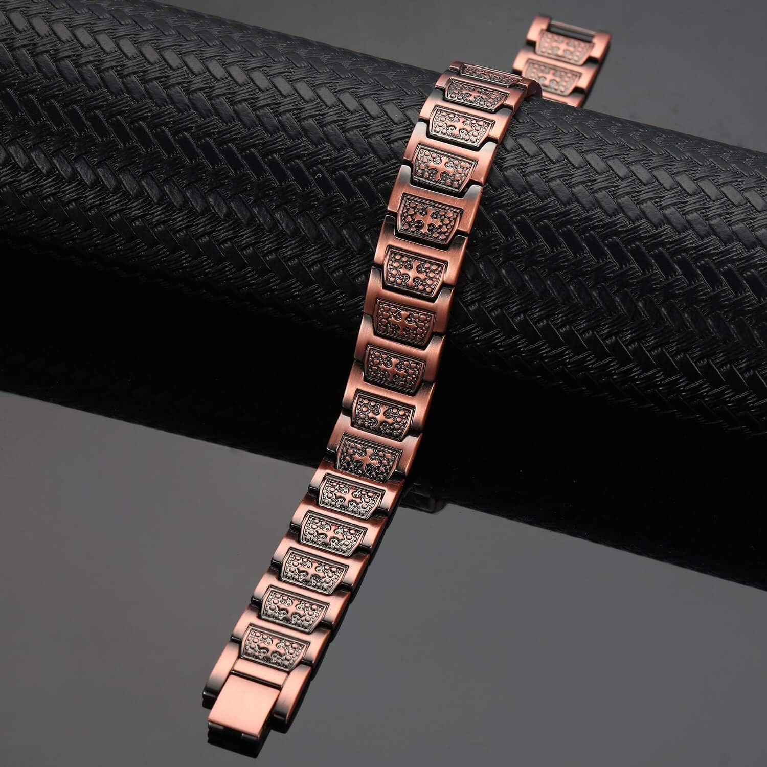 Strong Magnetic Therapy Copper Bracelet for Men Adjustable Arthritis Pain Relief