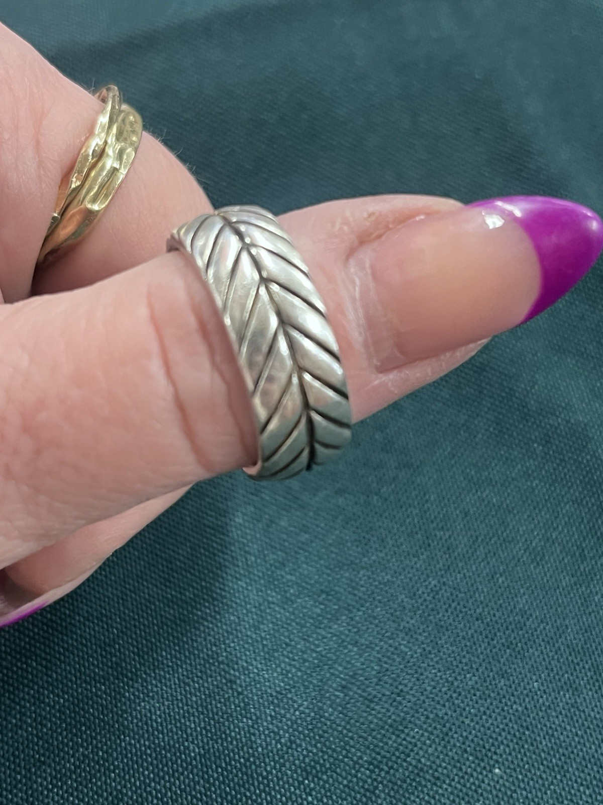 David Yurman 6.5mm Chevron Ring Size 12