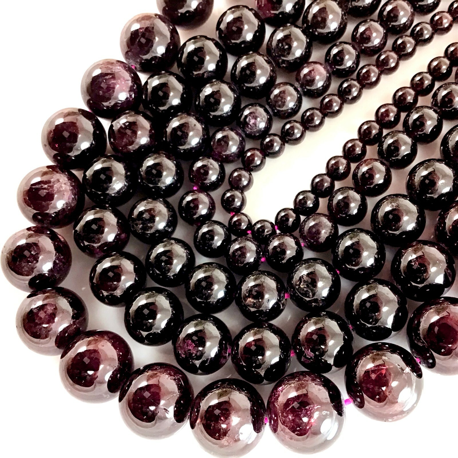 Birthstone Gemstone Garnet Round Loose Beads Spacer 15″ 4mm 6mm 8mm 10mm 12mm