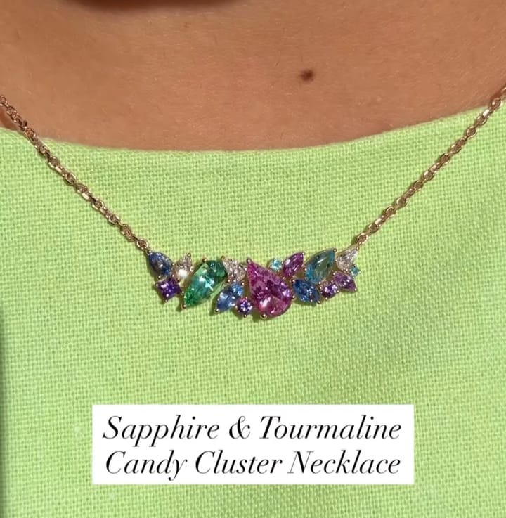 9Ct Lab Created tourmaline pear Cut Pendant 14K White Gold Finish Free Chain