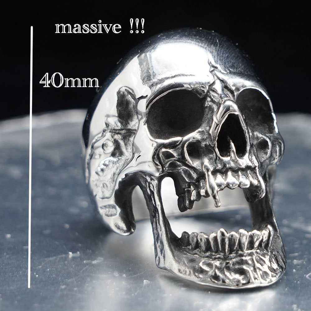 MENDEL Mens Punk Prisoner Skull Ring Band Stainless Steel Convict Jail Inmate