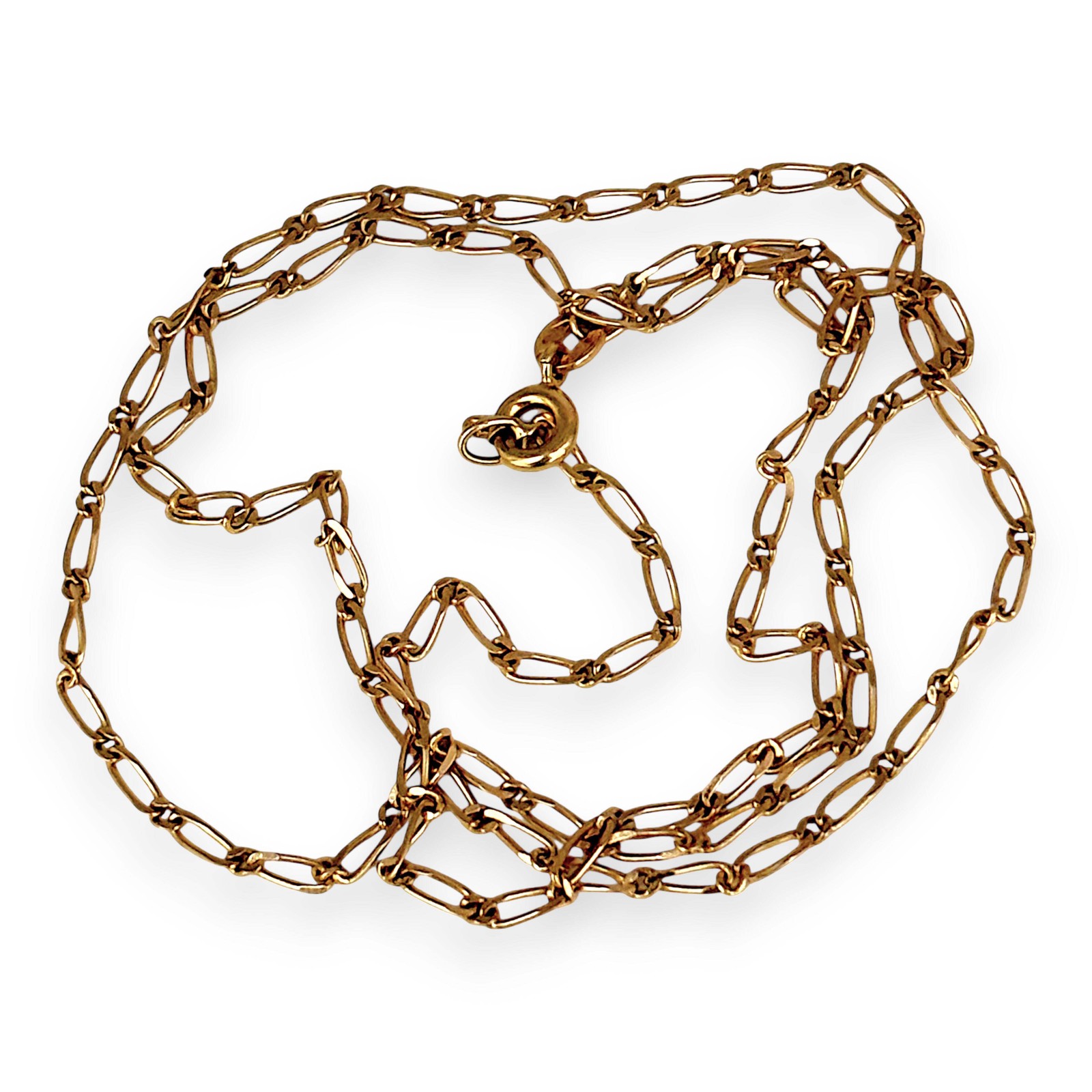 NZGD | 9ct Gold UNOAERRE Aurora 1×1 Fiagor Chain 50cm