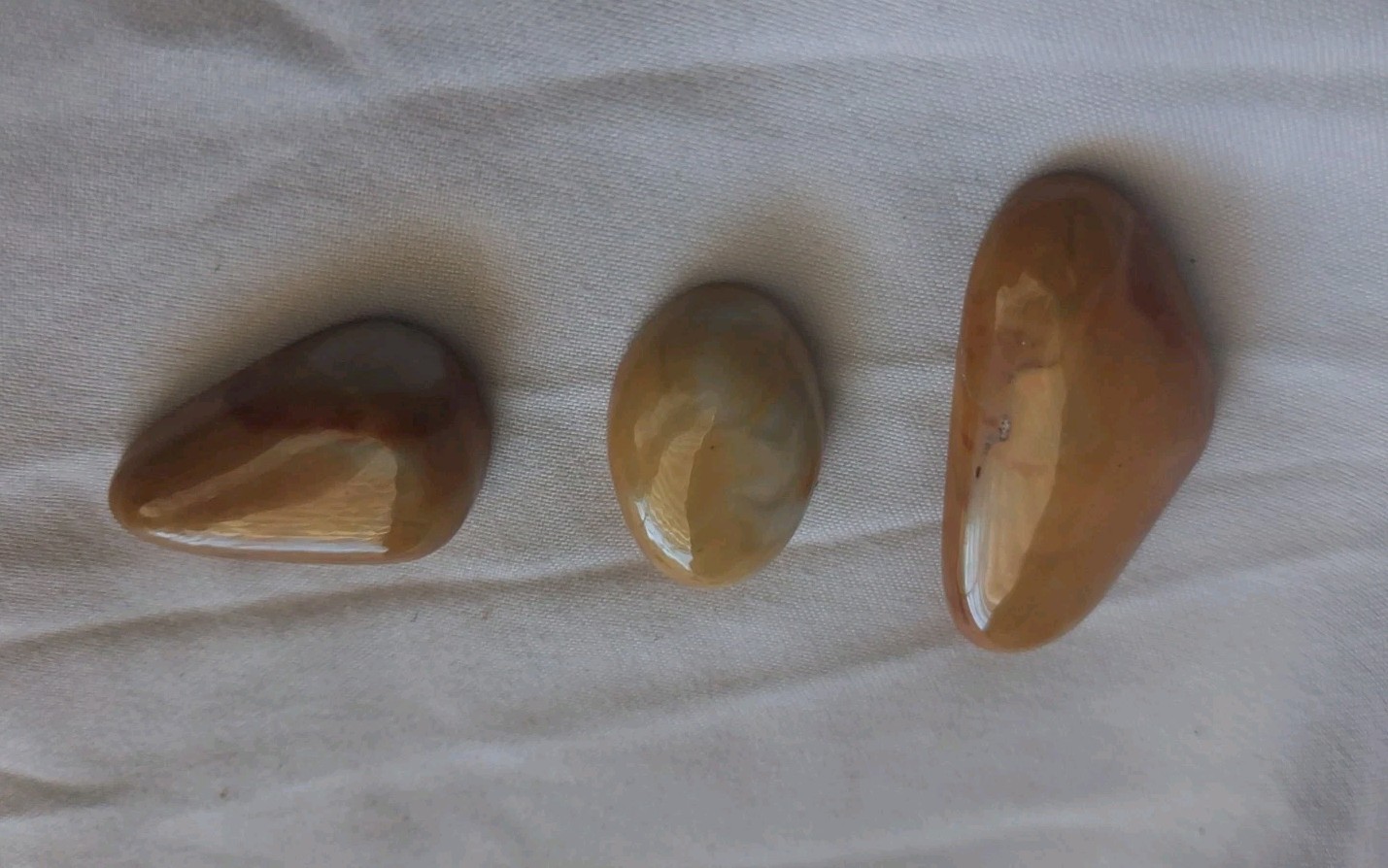 Handmade Jasper Cabochon Lot 3 Pc Polished Caramel Yellow Agate Stone Wire Wrap