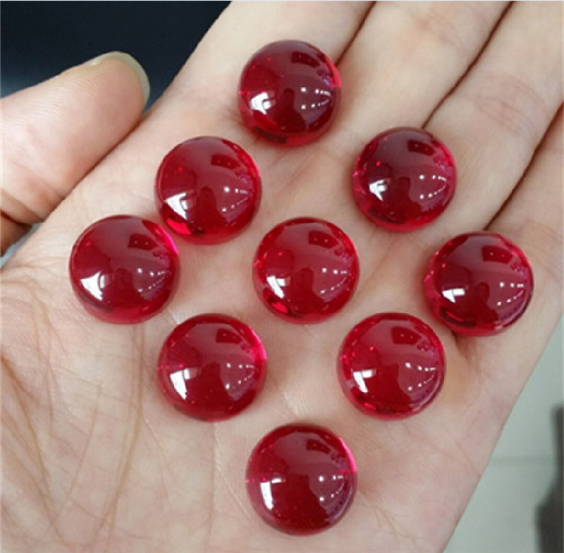 High Quality Pigeon Blood Red Ruby Round Cabochon Lab-created AAAAA+ Loose Gems
