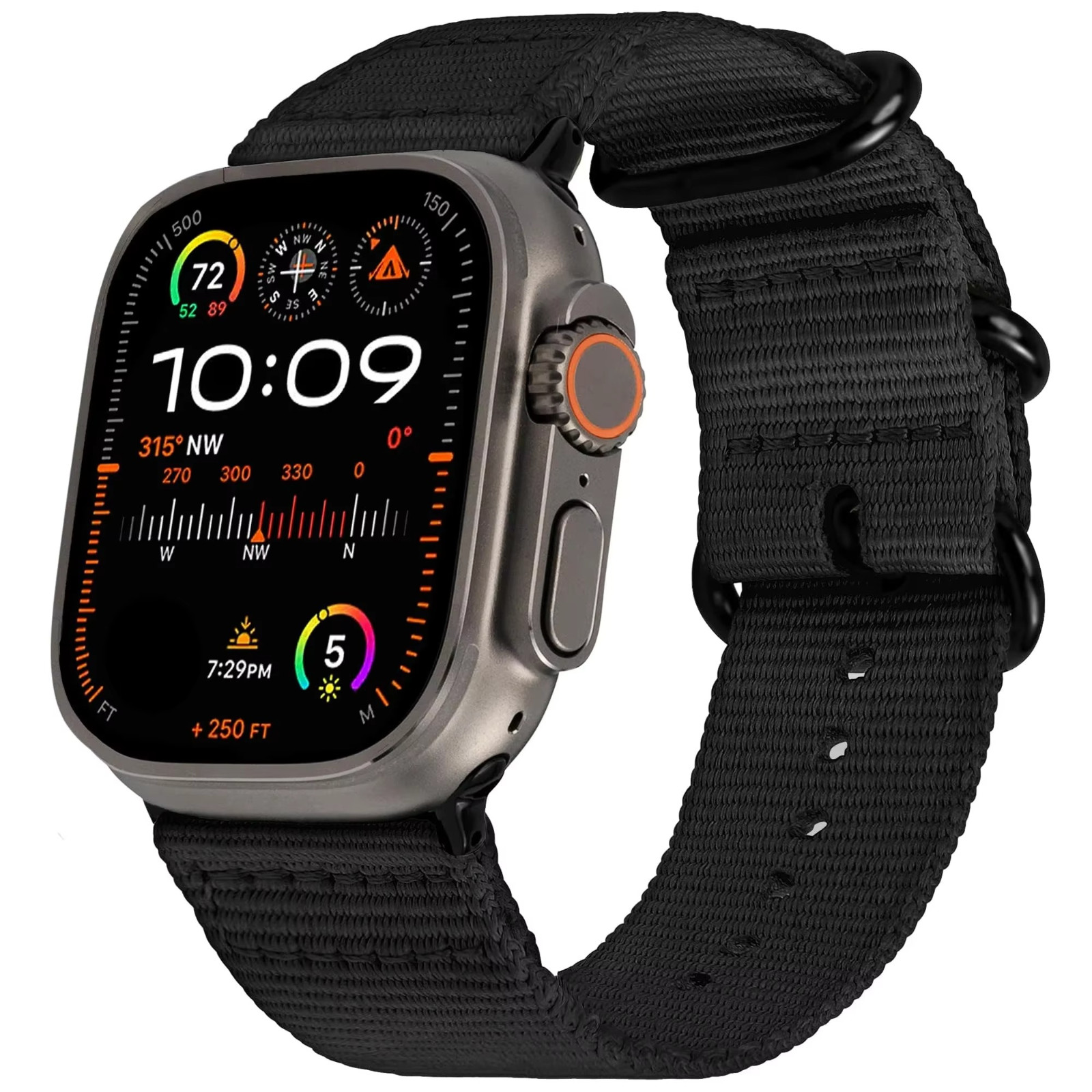 Nylon Strap For Apple watch band Ultra 2 45mm 41mm 42mm 49mm Military Woven band