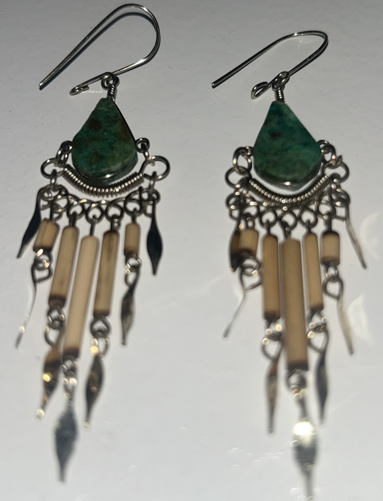 Set of 3 Alpaca Silver Gypsy Dangle Earrings