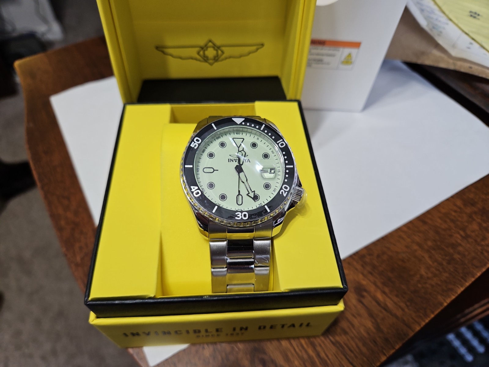 Invicta Pro Diver Men’s Watch Luminous Dial 46mm Steel 47305 $199 Retail