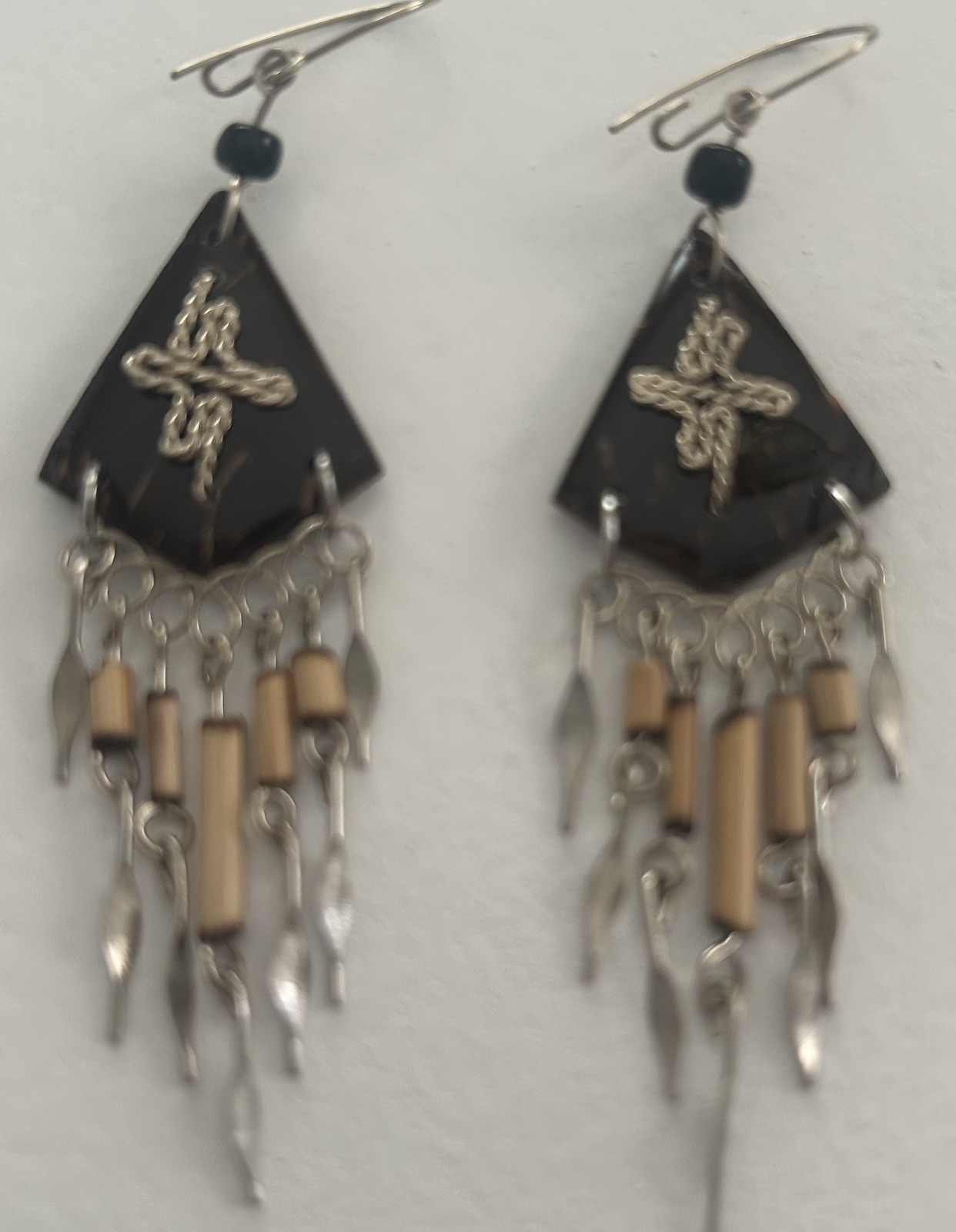 Set of 3 Alpaca Silver Gypsy Dangle Earrings