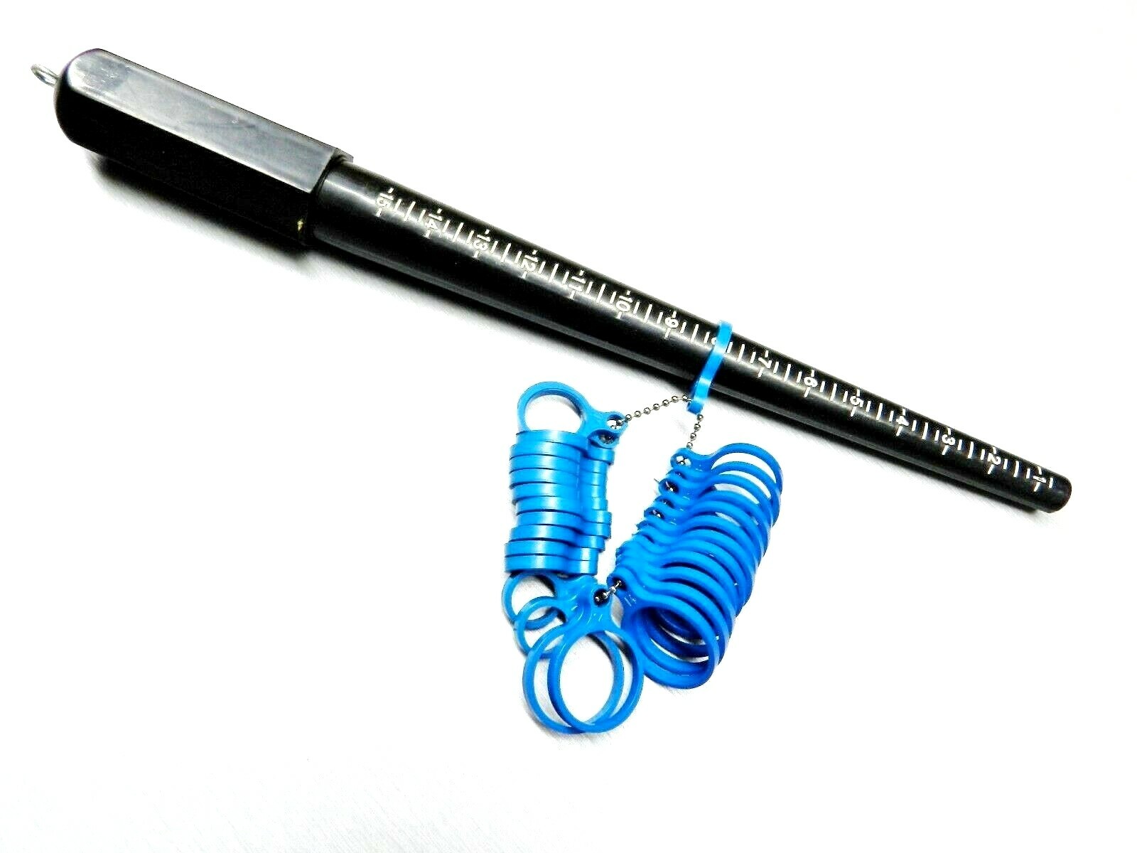 Ring Mandrel Size Stick & Finger Size Measuring Gauge 1-15 Plastic Jewelry Set