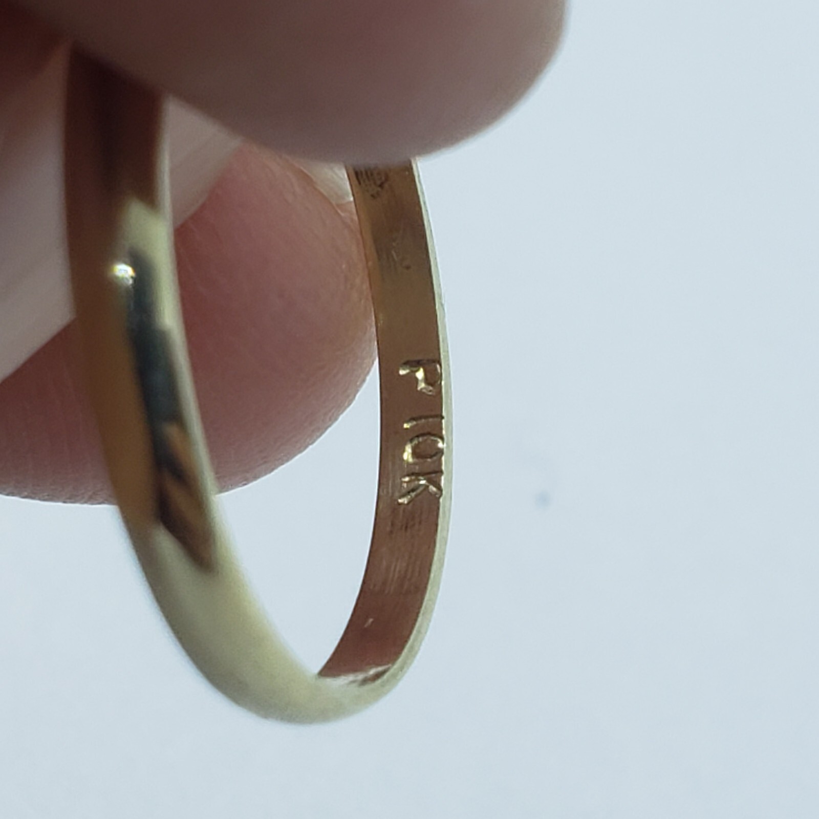 2mm 10K Solid Yellow Gold Plain Knuckle Band Simple Ring Women Sizes 2 to 7.5