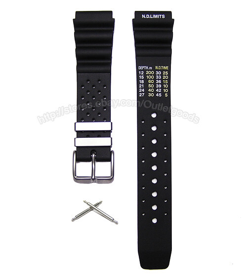 20mm 22mm 24mm Aqualand Promaster Rubber Watch Band Strap N.D Limits Meter