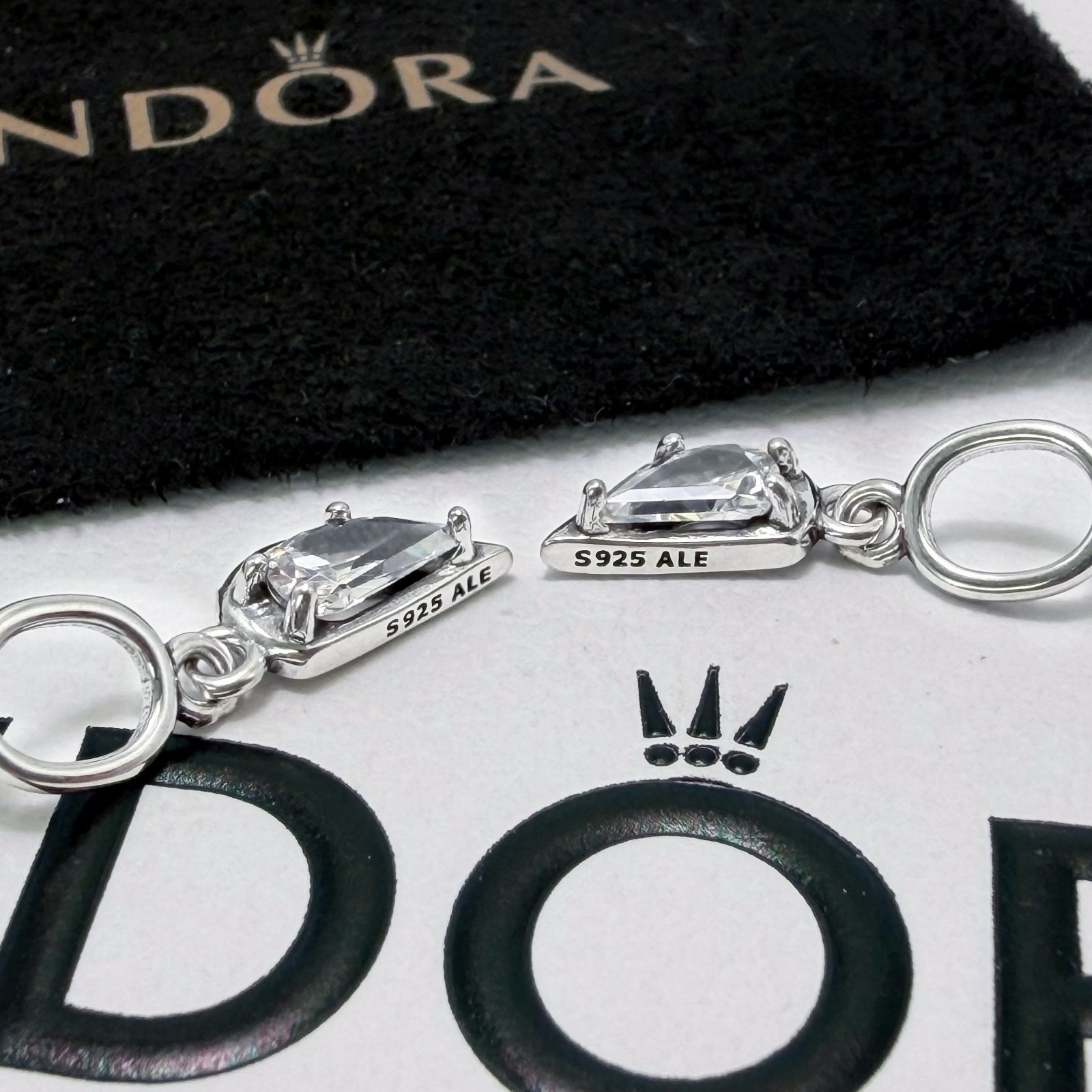 100% NEW PANDORA 925 Silver Splittable Mother & Daughter Dangle Charm, 792643C01