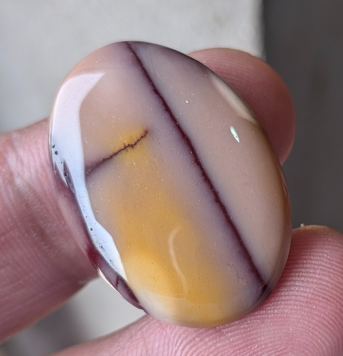 Natural Mookaite Jasper Cabochon, Hand Polished Mookaite Jasper Gemstone