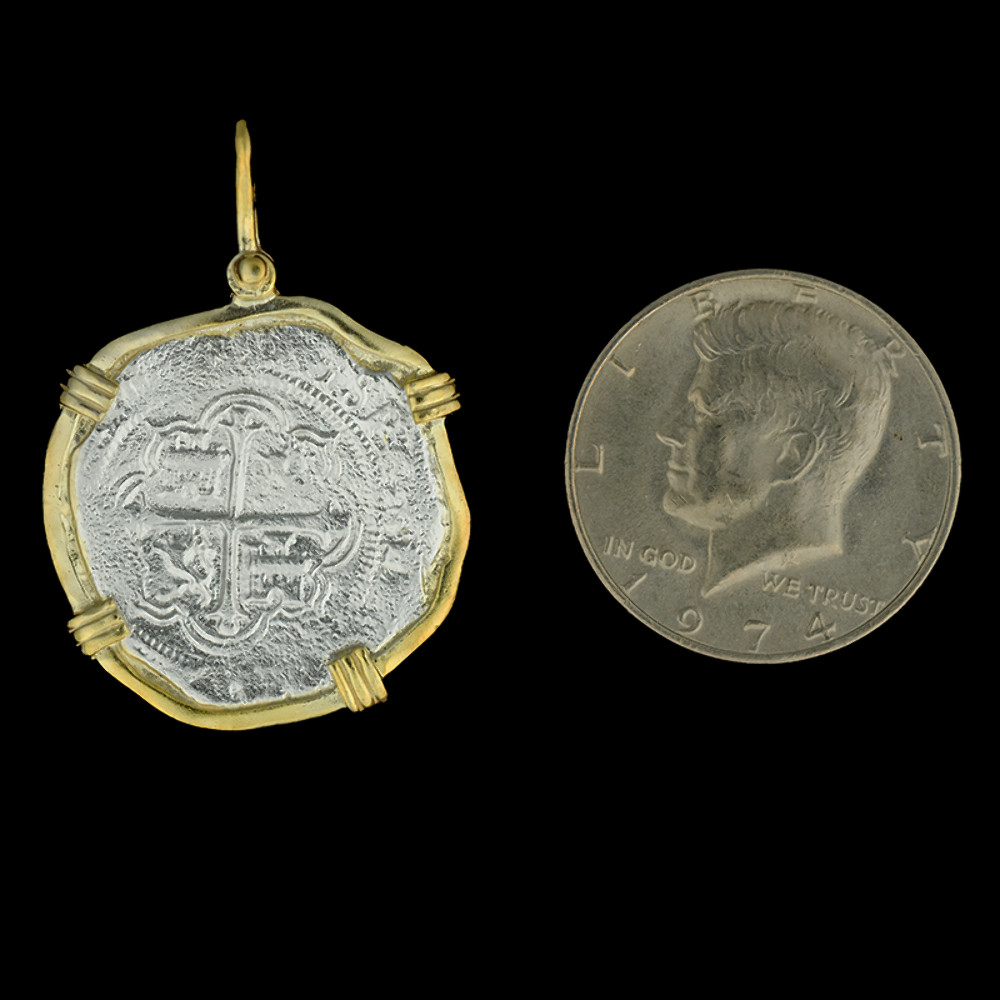 Atocha Sunken Treasure Jewelry – Large Pieces of 8 Silver Coin with Date Pendant