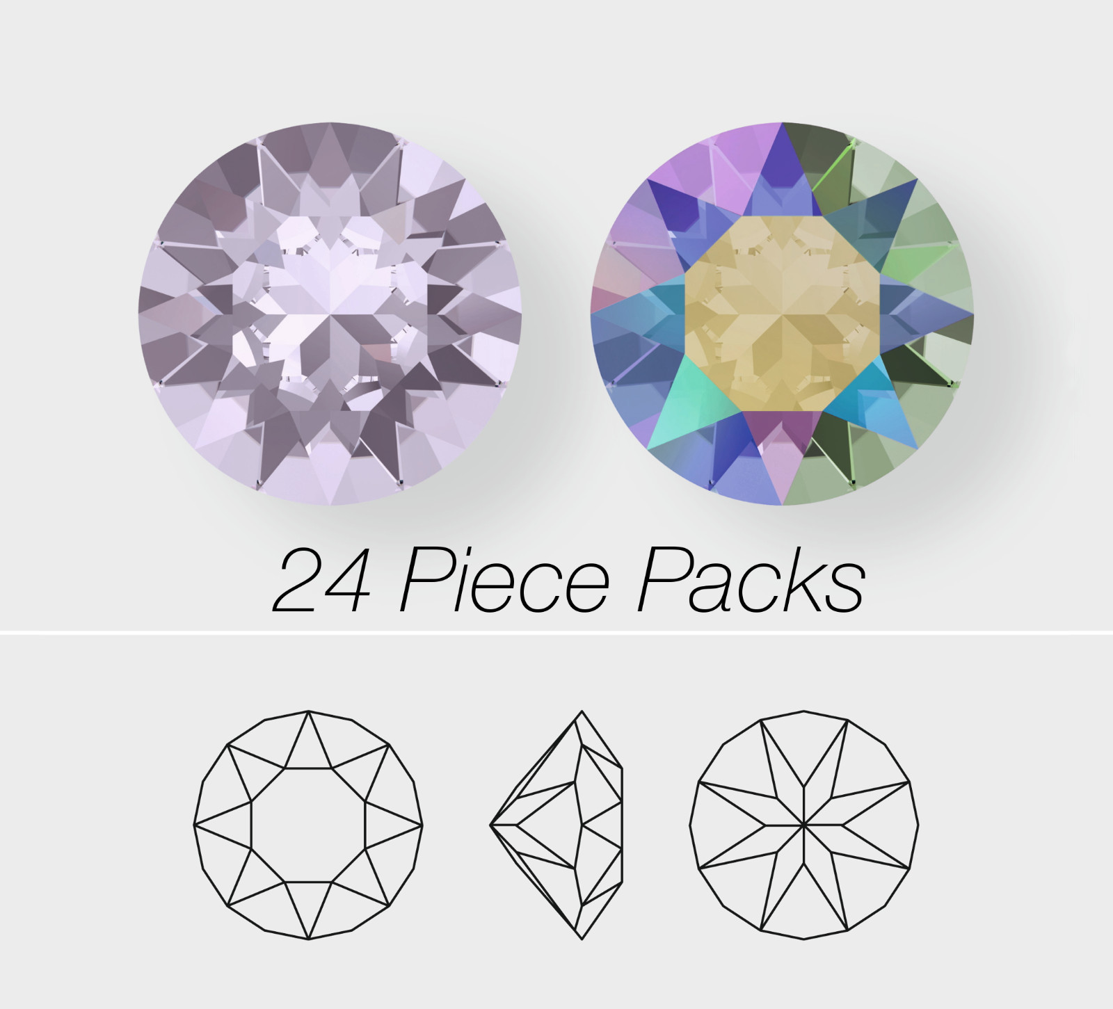 8.5mm | Chaton | Swarovski Article 1088 | 24 Pieces – Choose Crystal Color