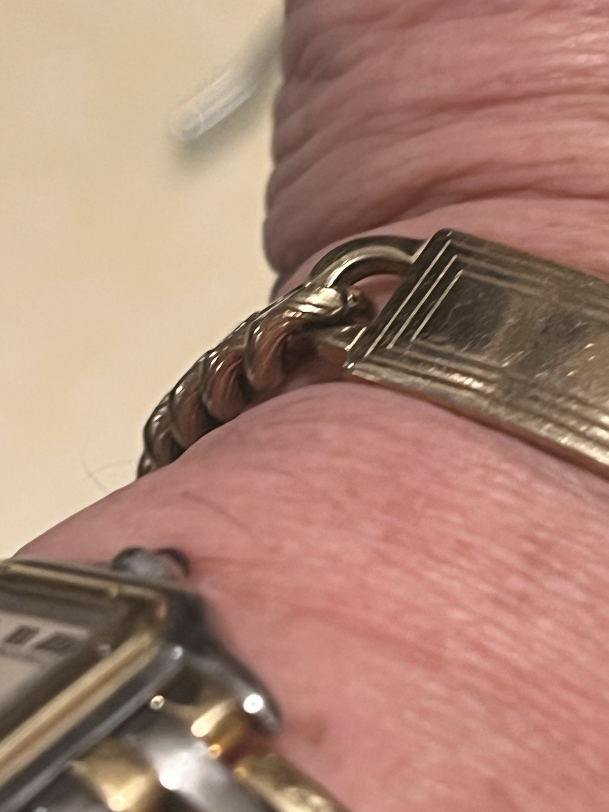 Michael Speidel 8” ID BRACELET ENGRAVED MICHAEL VINTAGE ! Gold Tone USA!