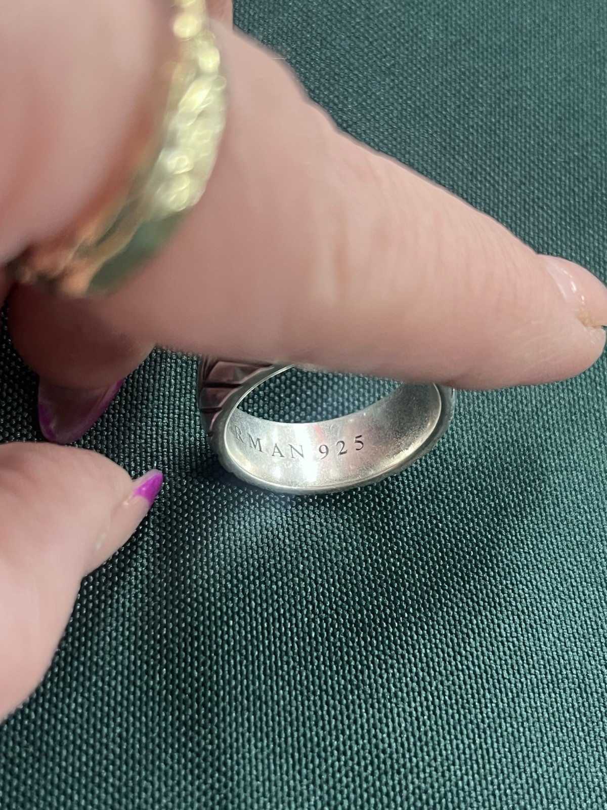 David Yurman 6.5mm Chevron Ring Size 12