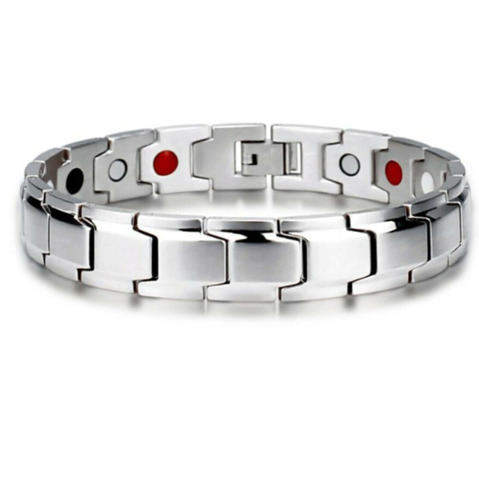 Men Women Bracelet Therapeutic Energy Healing Magnetic Bracelet Therapy, Silver