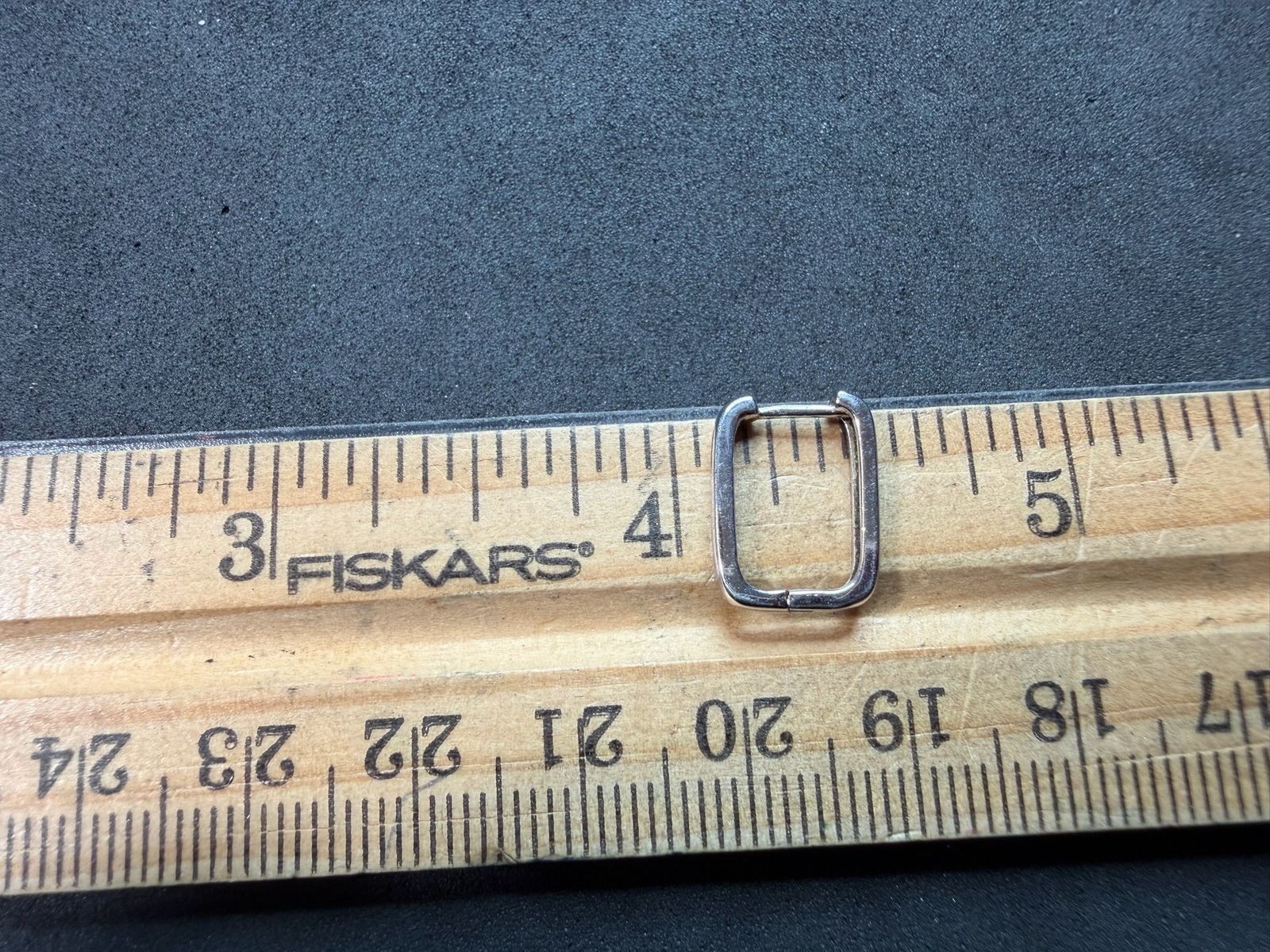 1.35g Vintage Sterling Silver 925 Rectangular Hoop Earrings Minimalist M