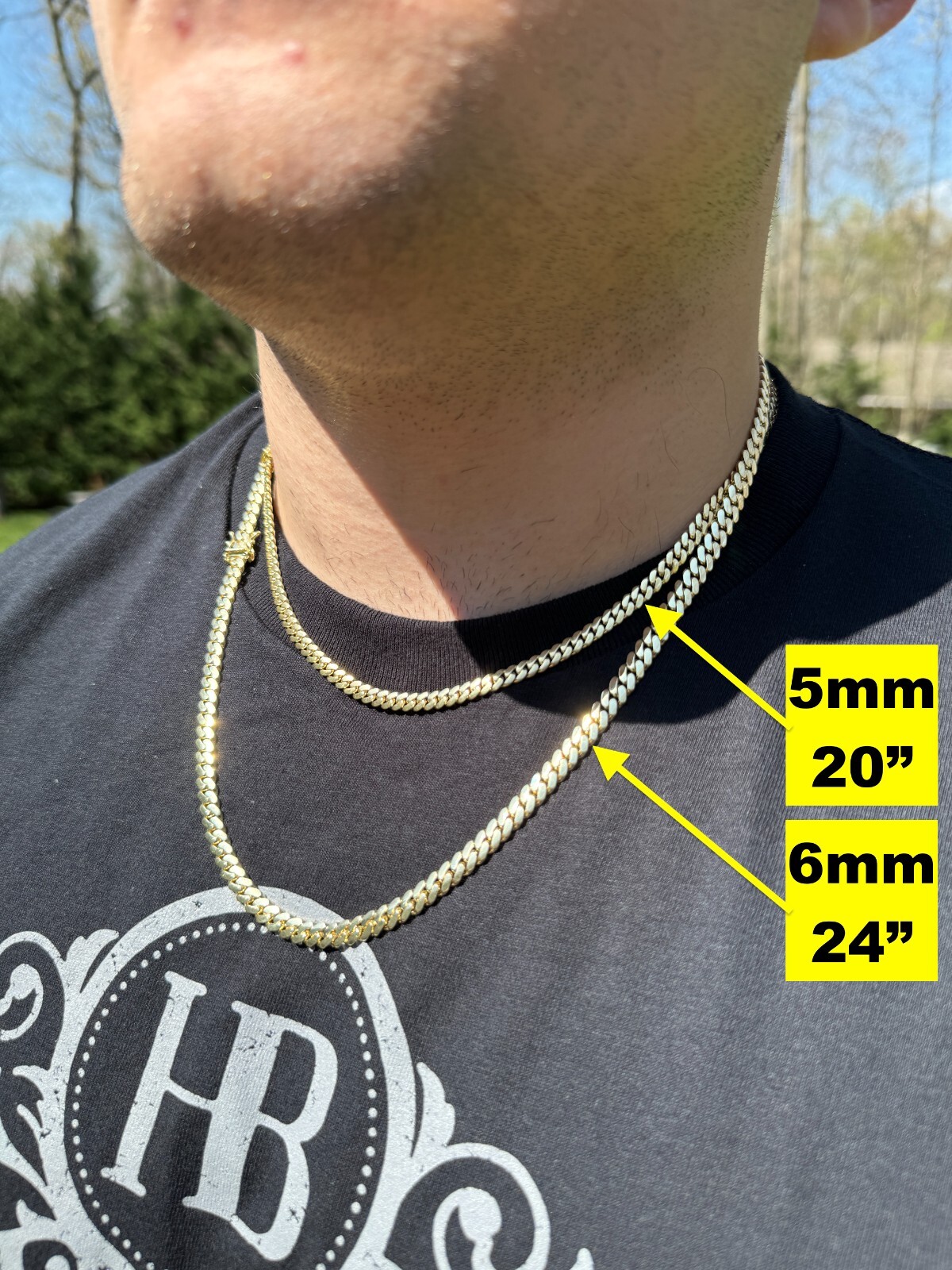 HANDMADE Tight Link Solid 10k Gold Miami Cuban Link Chain Or Bracelet Necklace