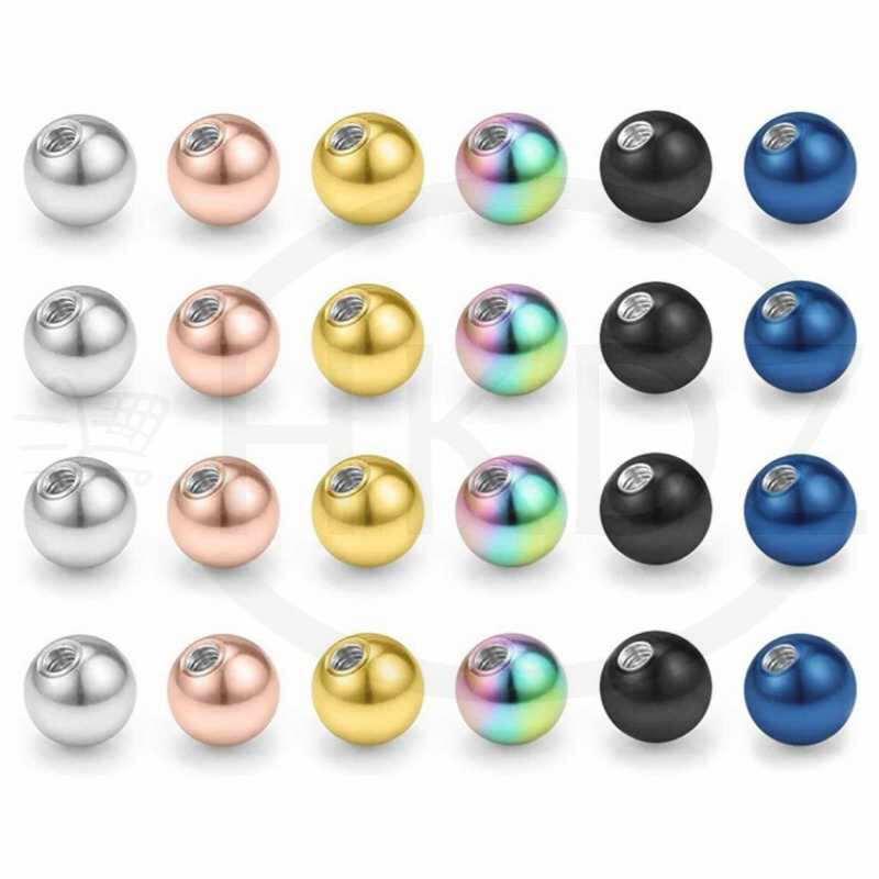 Replacement Spare Balls Labret Piercing Attachments 3mm 4mm 5mm 6mm 8mm 14G16G
