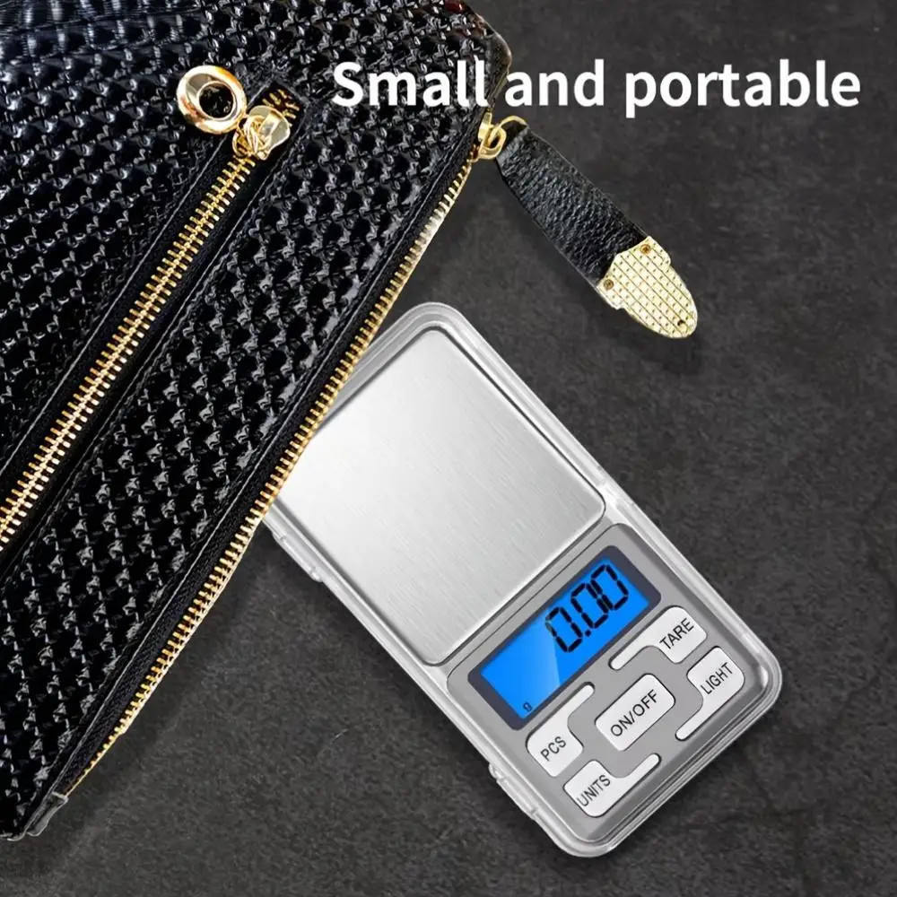 500g x 0.01g Portable Mini Digital Scale Jewelry Pocket Balance Weight Gram LCD